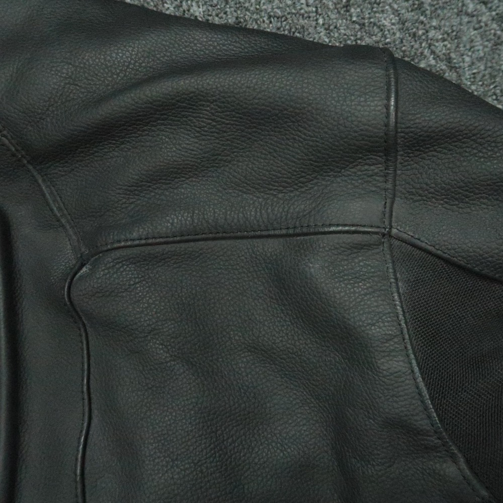 ICON Jacket Mens Large Black Leather Accelerant Moto Padded Quilt Lined Biker - Picture 15 of 15